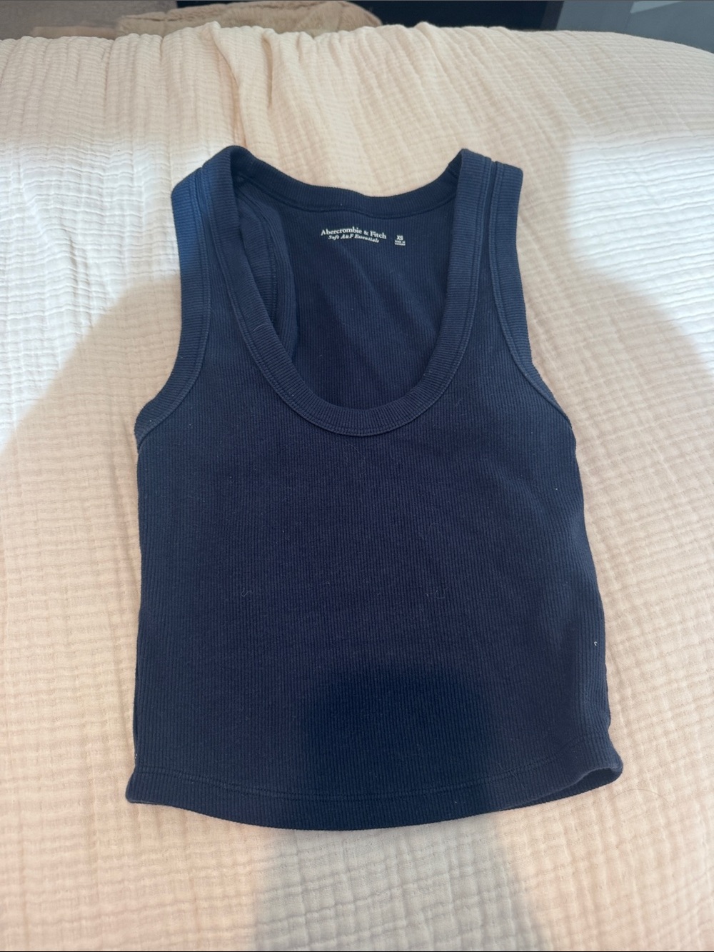 Abercrombie & Fitch Dark Navy Ribbed Tank